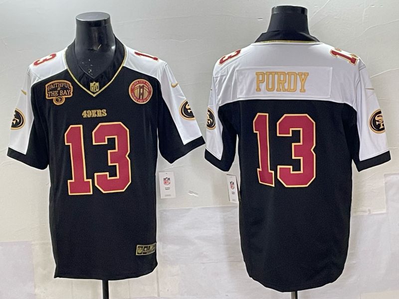 Men 2025 Nike San Francisco 49ers #13 Purdy Black Limited NFL Jersey style 0073